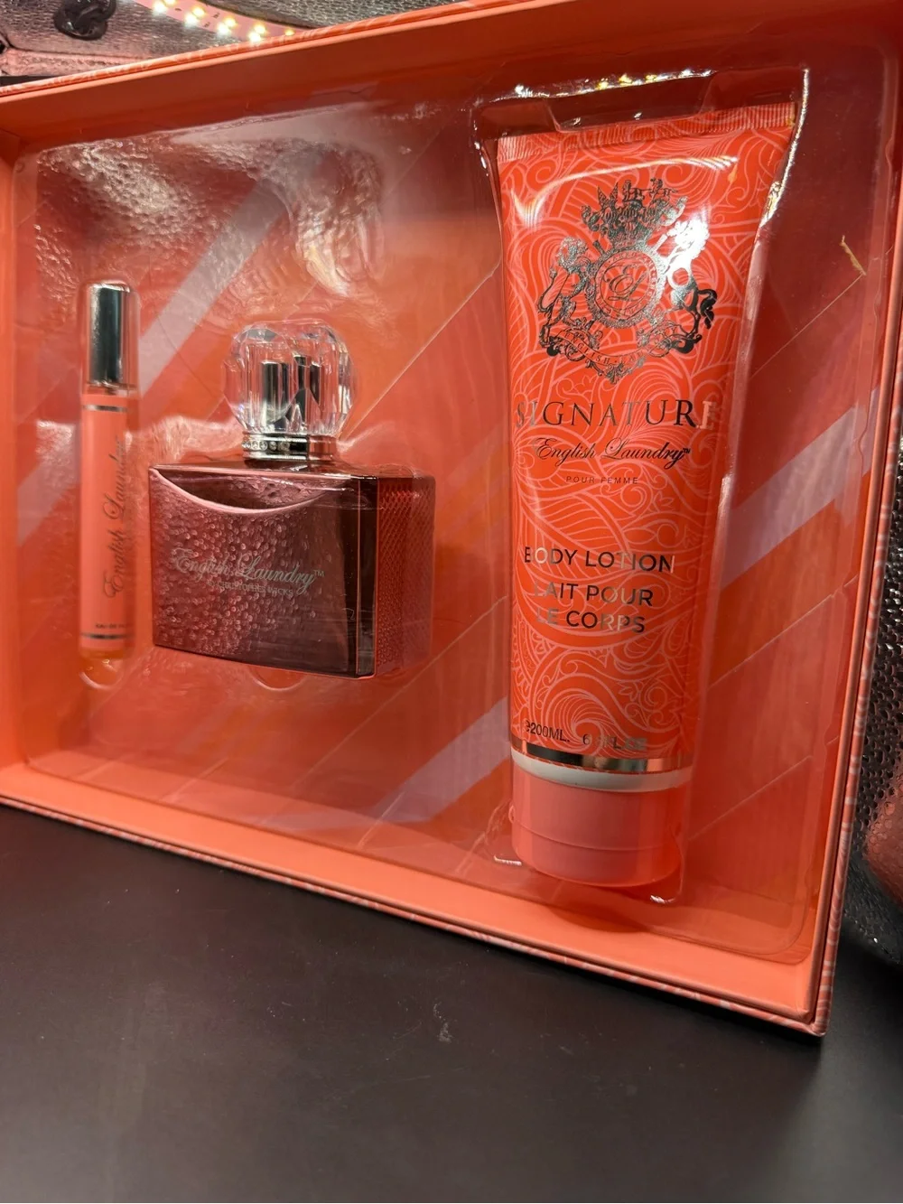 English Laundry Signature Women 3pc Set EDP Spray 3.4 oz & Body Lotion w/Mini